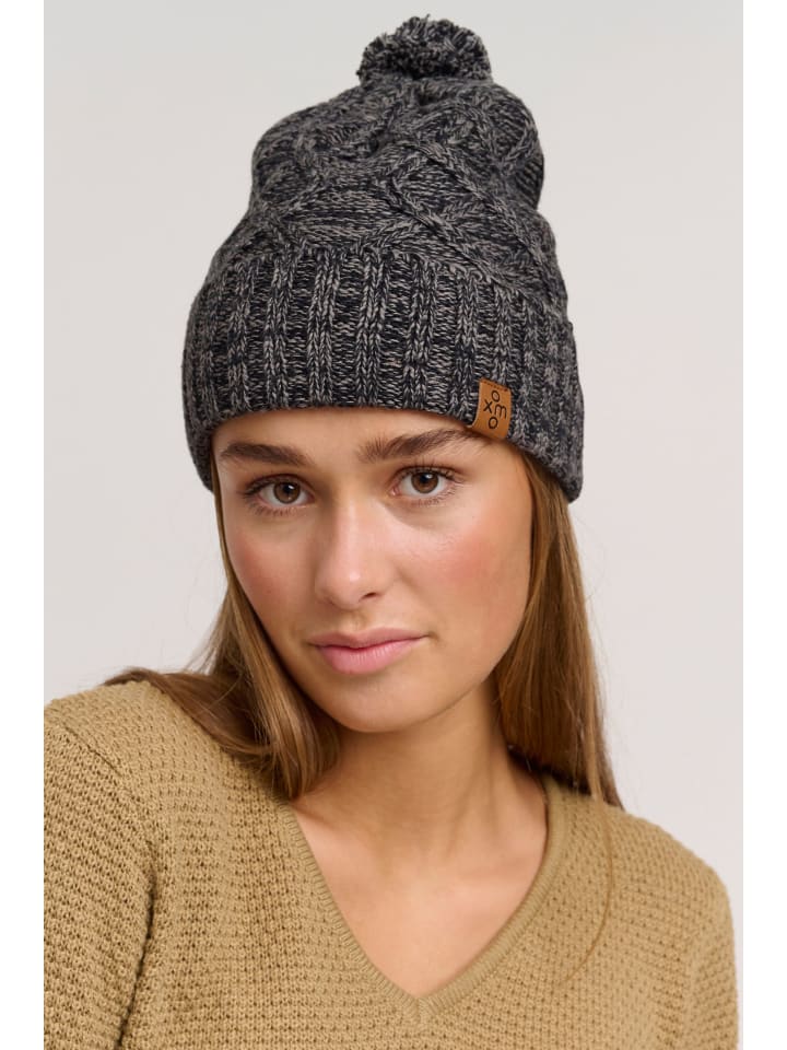 Strickmütze OXPom in Schwarz