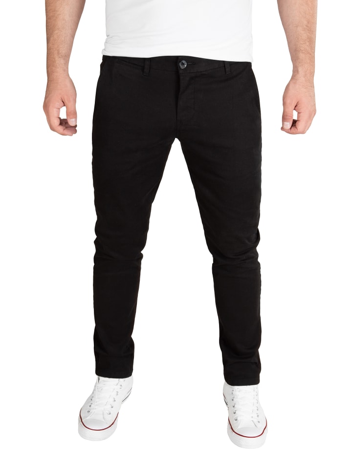 Chino Hose Adriano in Schwarz