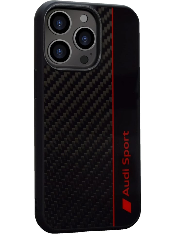 Sport Handyhülle iPhone 13 Pro Stoßabsorbierende Hülle schwarz Carbon