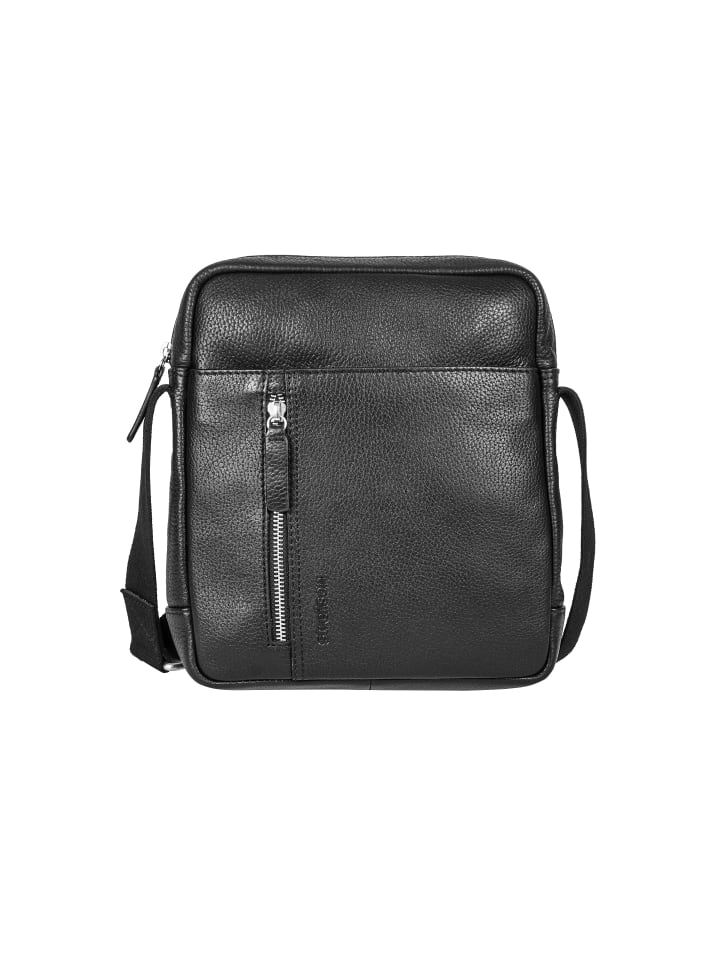Schultertasche 'Kennington Marcus in Schwarz 22 x 25 x 6 cm'