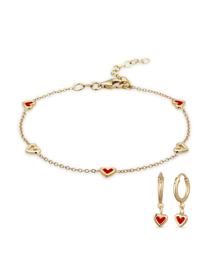 Schmuckset 925 Sterling Silber in Gold