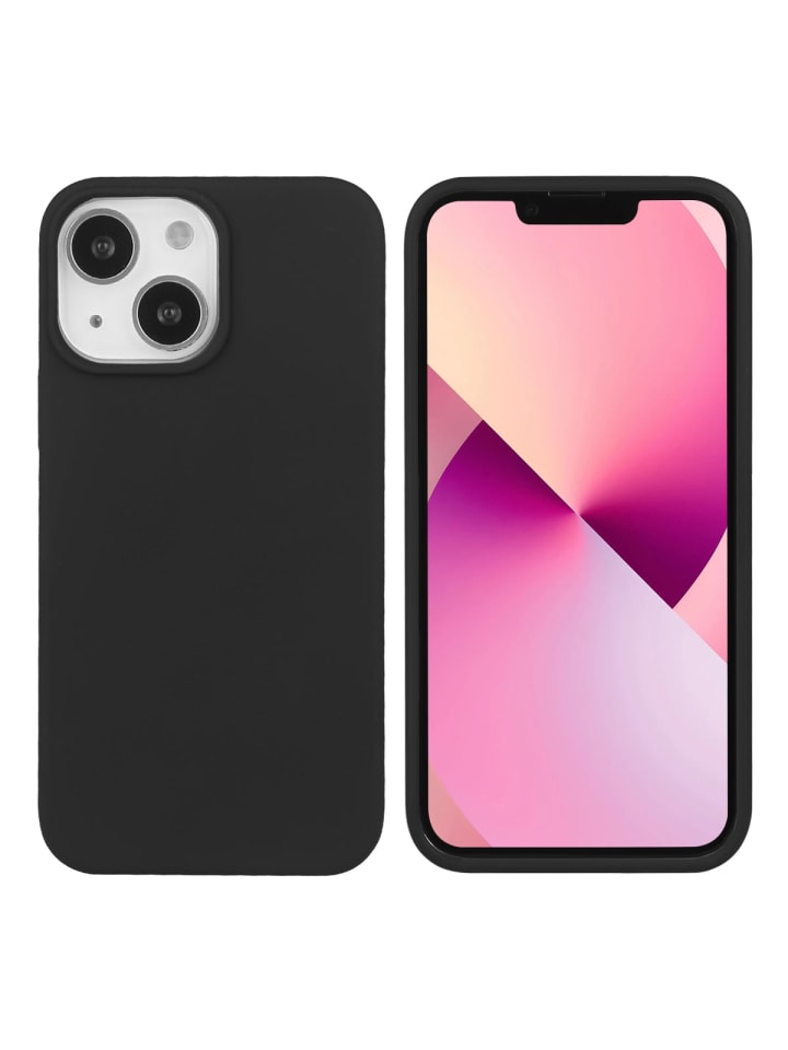 Feste Silikonhülle für iPhone 13 in Schwarz