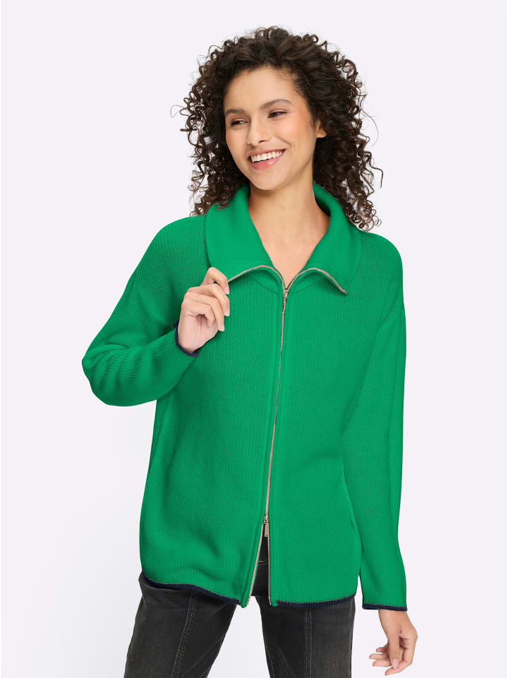 Strickjacke in grasgrün