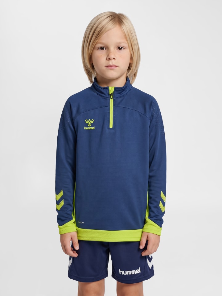 Halbreißverschluss Jacke Hmllead Kinder in DARK DENIM