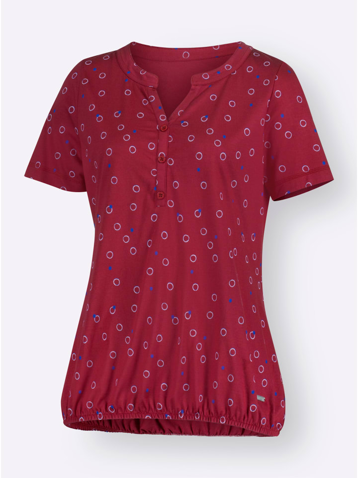 Shirt in kirsche-weiß-bedruckt