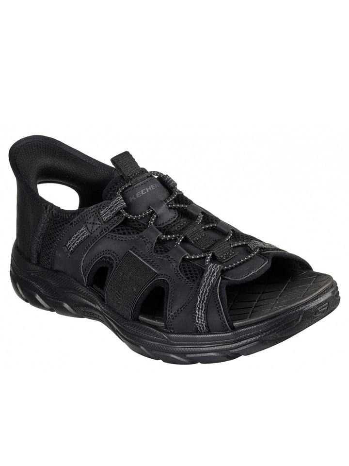 Sandale Slip In in Schwarz