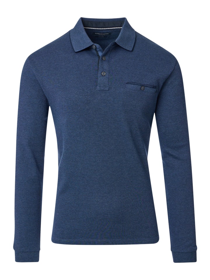 Poloshirt Basic in Blau