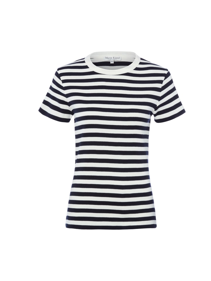 T-Shirt in ecru marine