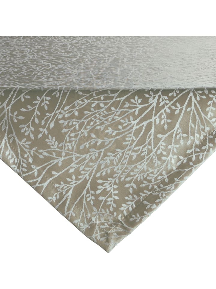 Jacquard Mitteldecke Malaga in taupe
