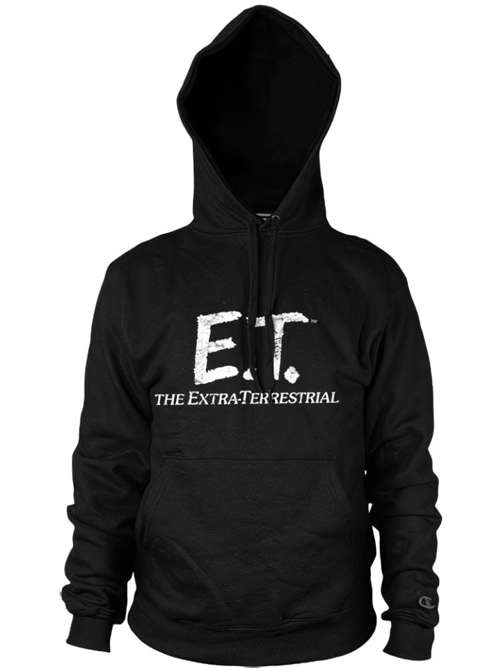 Hoodie "Extra Terrestrial Distressed Logo Big Tall Hoodie" in Schwarz