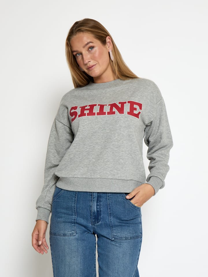 Sweatshirt in Light Grey Melange