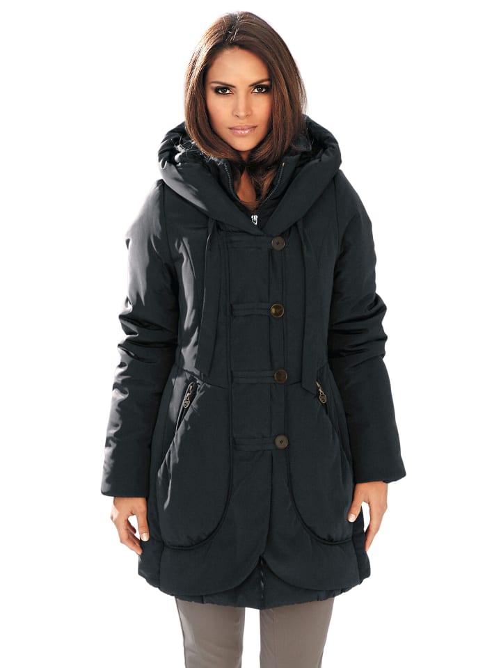 Parka in schwarz
