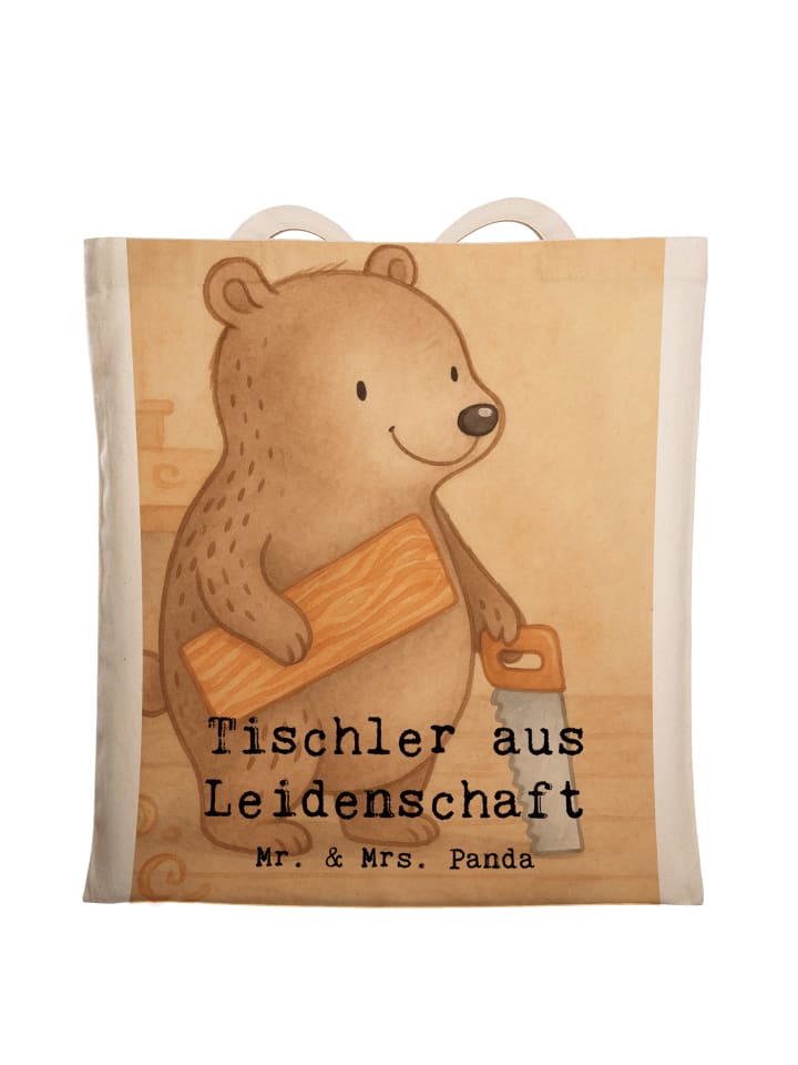 Tasche Tischler Leidenschaft Design mit Spruch in Weiß
