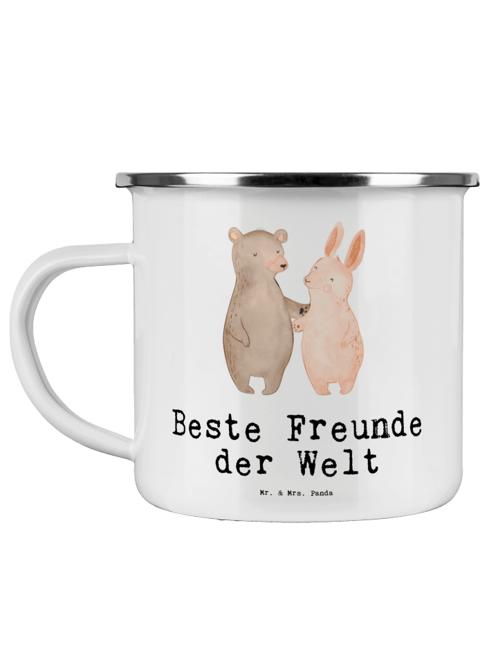 Kaffeebecher Hase Beste Freunde der Welt mit Sp... in Weiß