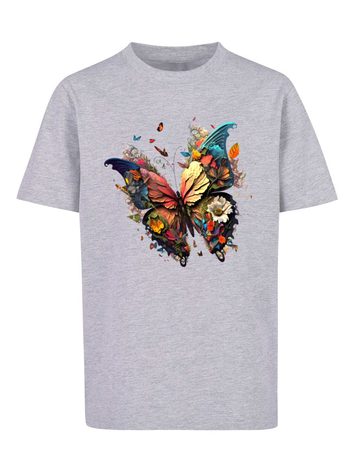 Bunt günstig kaufen grau Schmetterling T-Shirt | in F4NT4STIC limango meliert