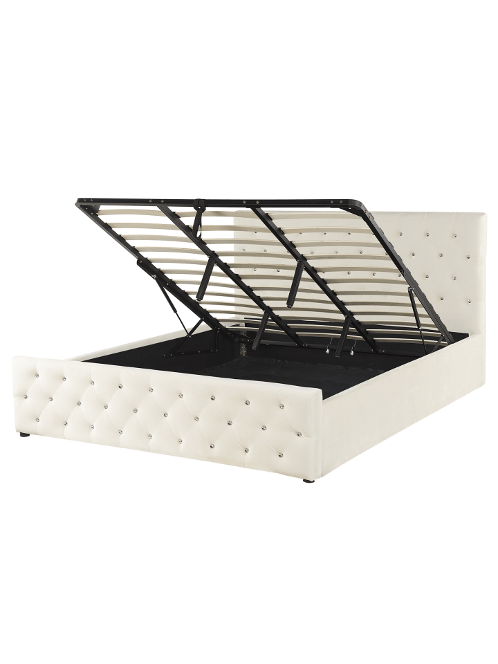 2-tlg Doppelbett AMIENS in Beige
