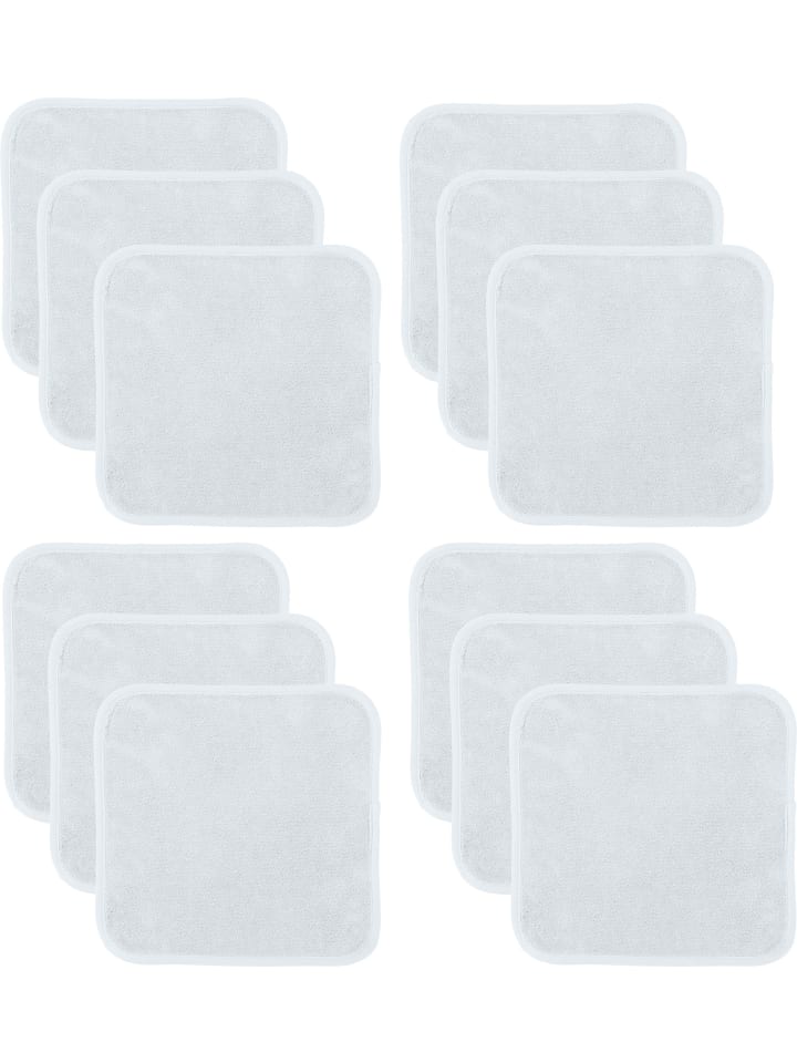 Frottier Abschminktuch 12er-Pack in weiß