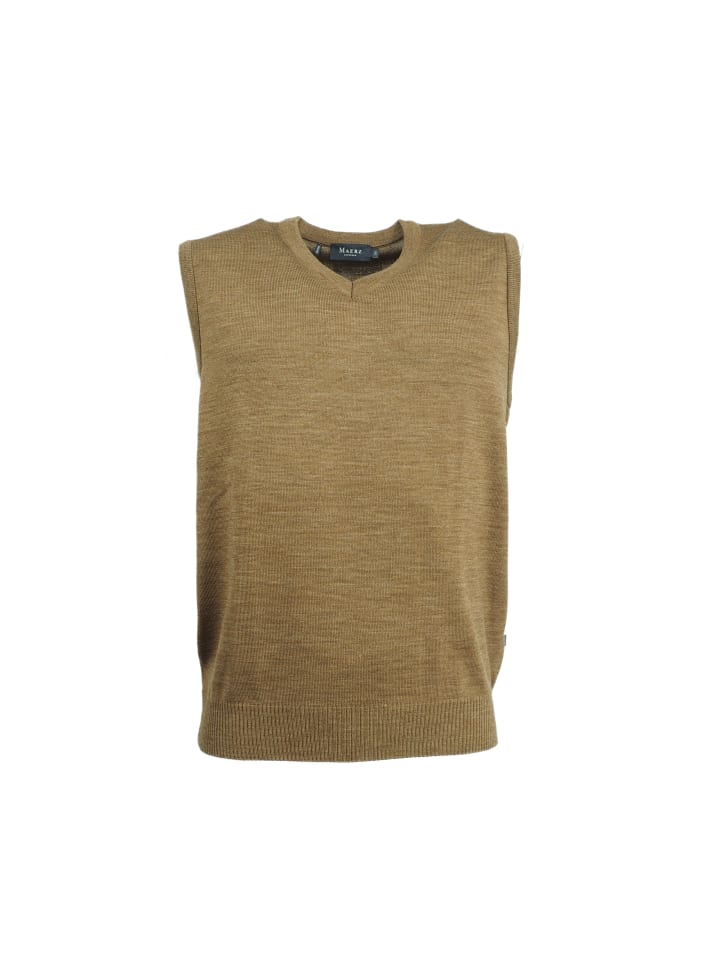 Pullunder V-Ausschnitt Superwash Classic Fit in Karamell