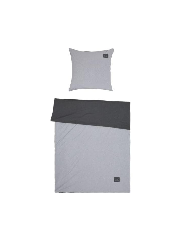 Bettwäsche Jersey Melange in Grau