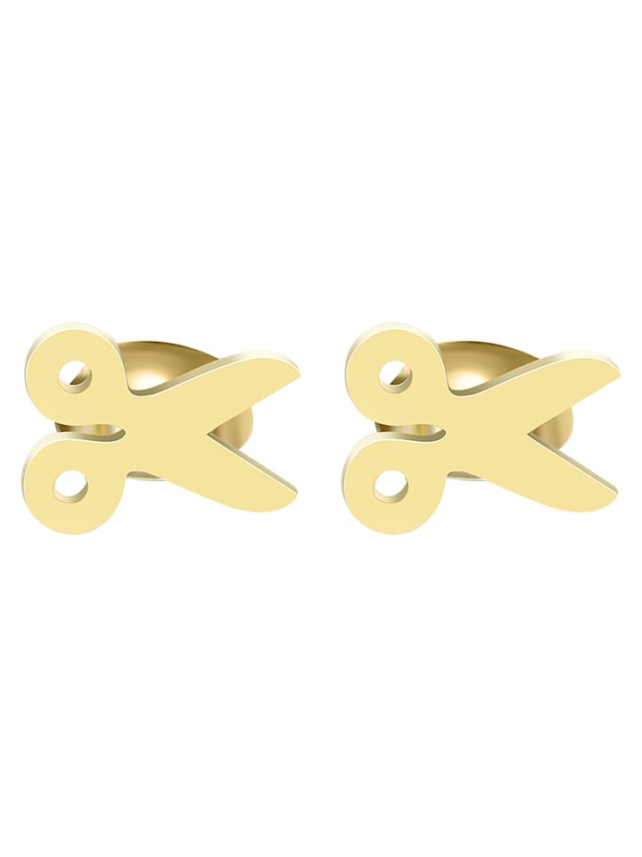 Unisex Ohrringe – Ohrstecker aus Edelstahl in gold