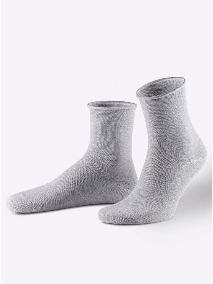 Damen-Socken in grau-gemustert