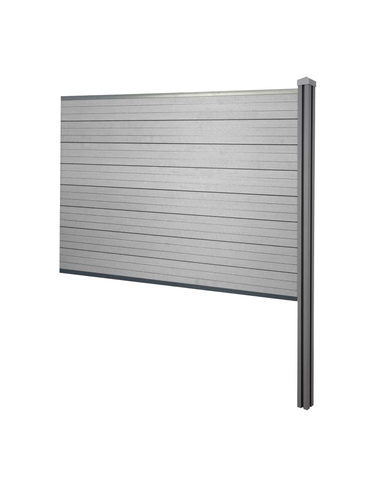 WPC-Sichtschutz Savoie, Erweiterungselement, 188cm grau
