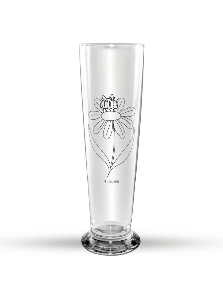 Bierglas Hummel Blume ohne Spruch in Transparent