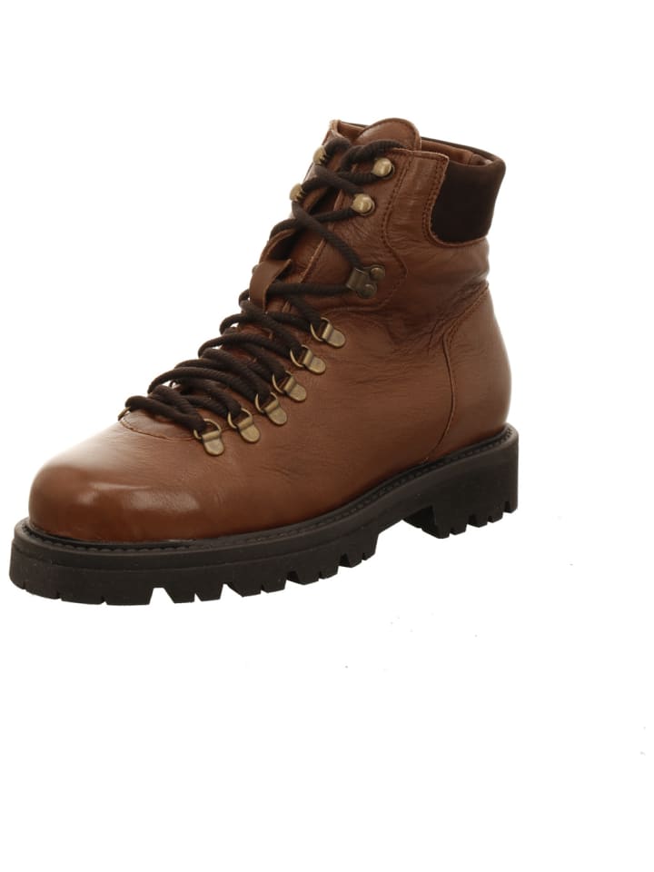 Schnürstiefeletten in braun