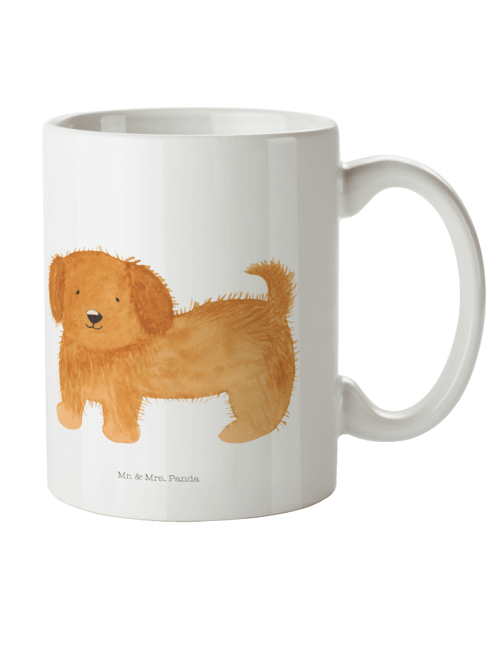 Tasse Hund Flauschig ohne Spruch in Weiß
