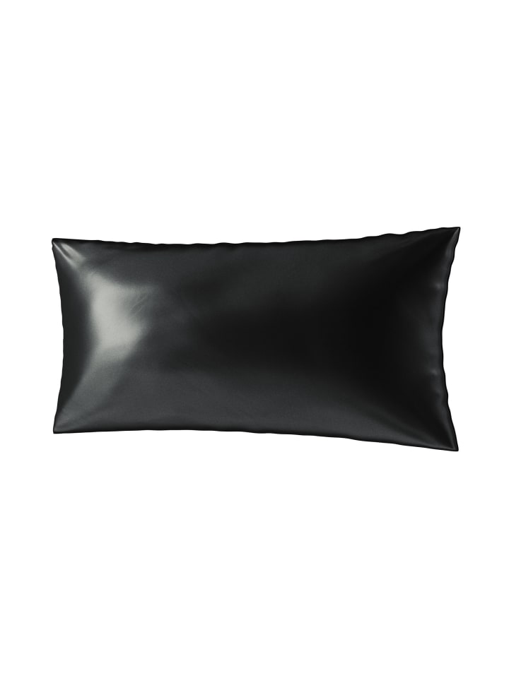 BEAUTY SLEEP (80X40) Kopfkissenbezug aus Seide in schwarz