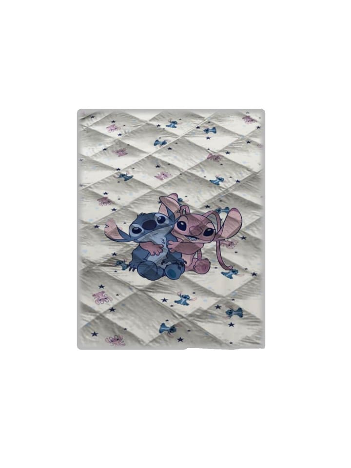 Disney Lilo & Stitch Bettdecke 140 × 200 cm für Einzelbett in Weiß