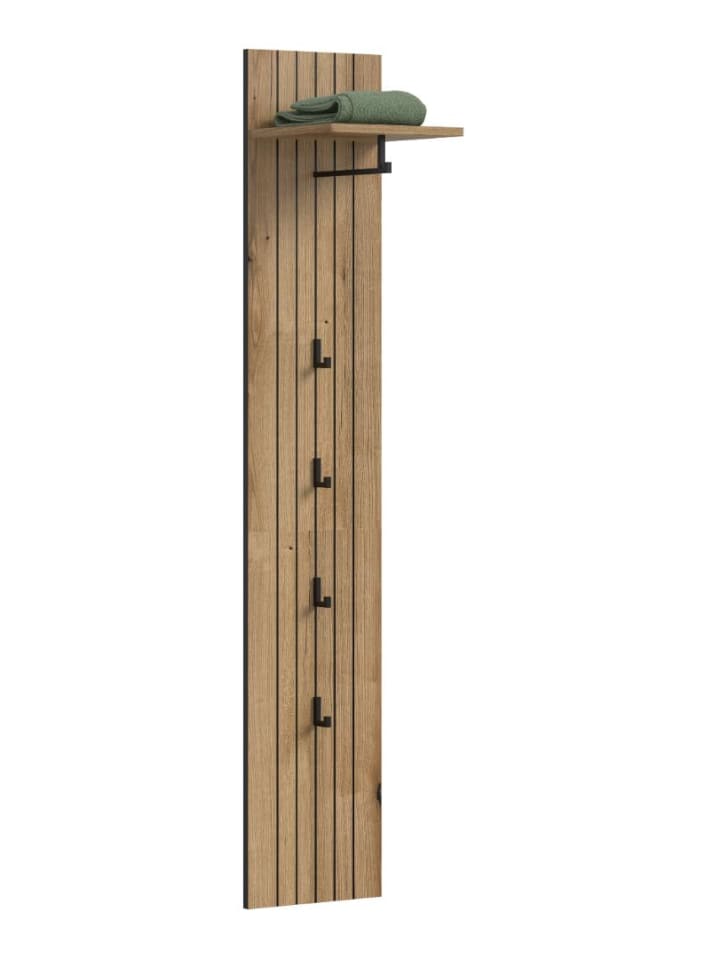 Wandgarderobe Station Eiche 31 x 27 cm