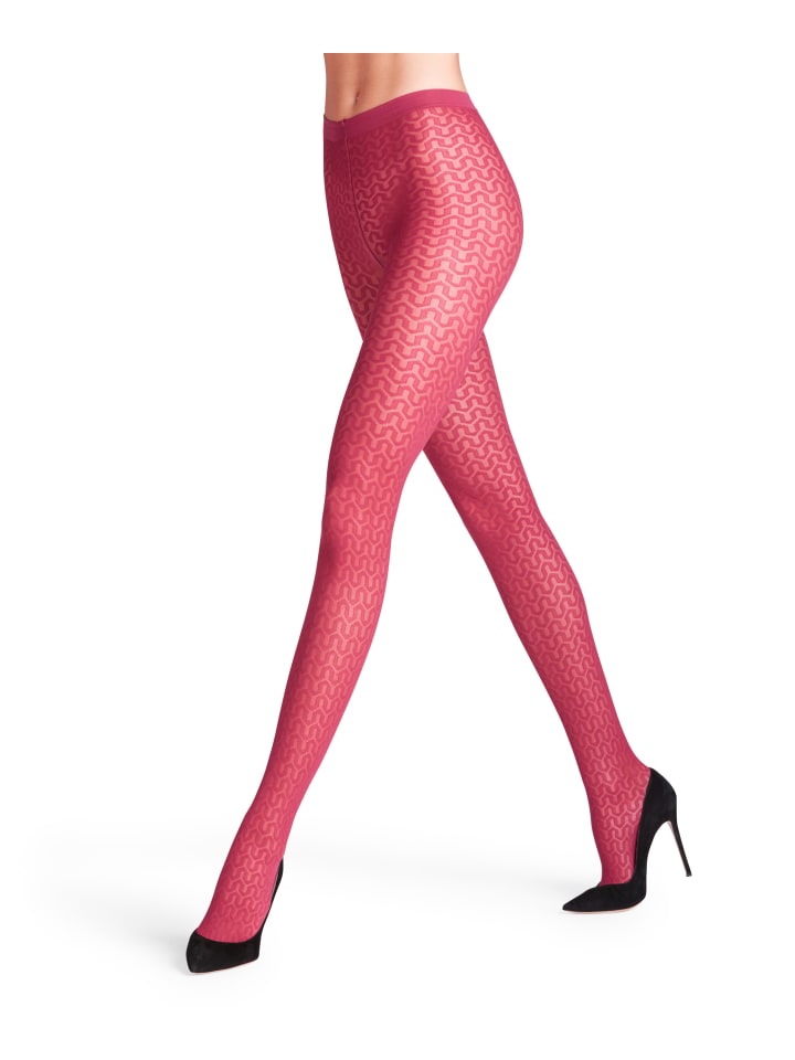 Strumpfhose Cryptogram in Red plum