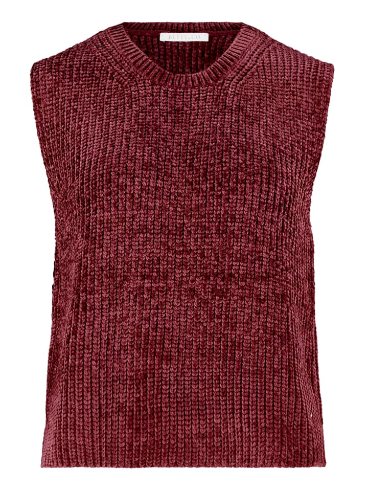 Strickpullover ohne Arm in Fall Burgundy