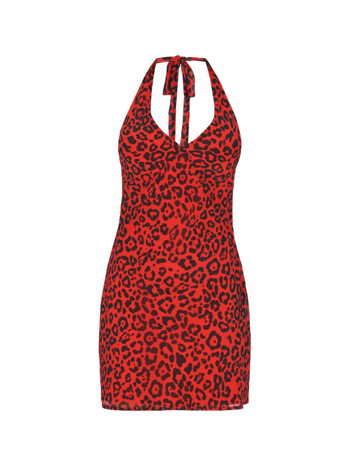 Women Dress in red black