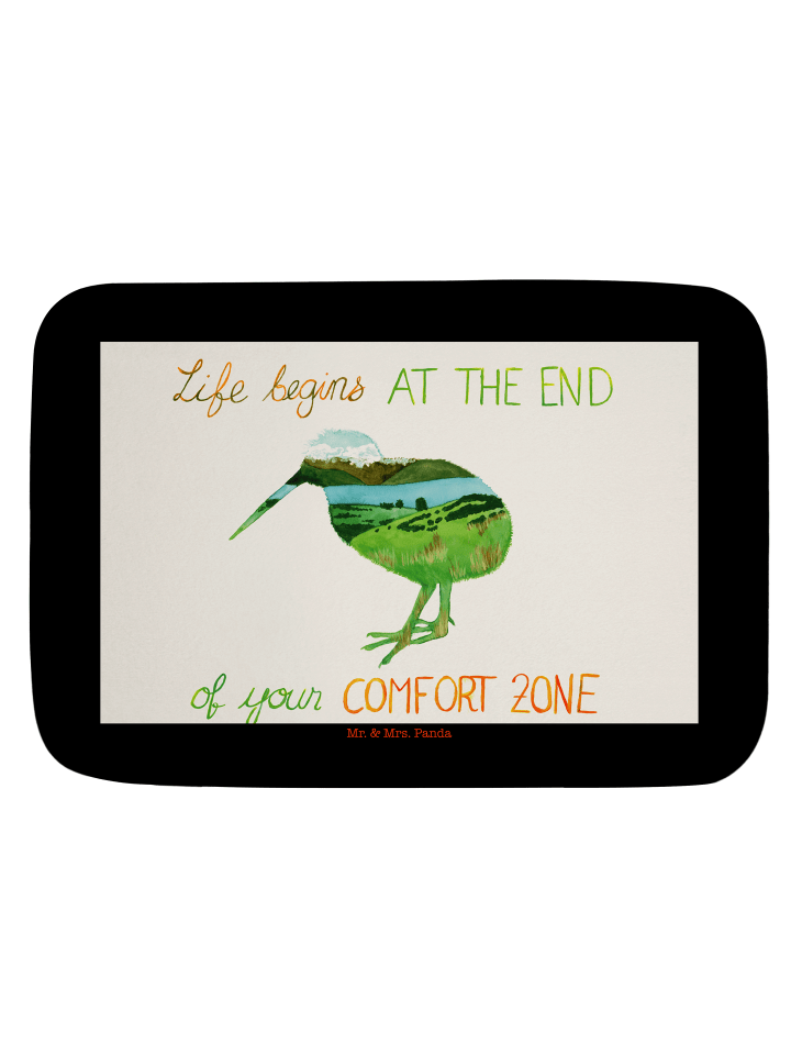 Badteppich Kiwi Neuseeland mit Spruch in Bunt