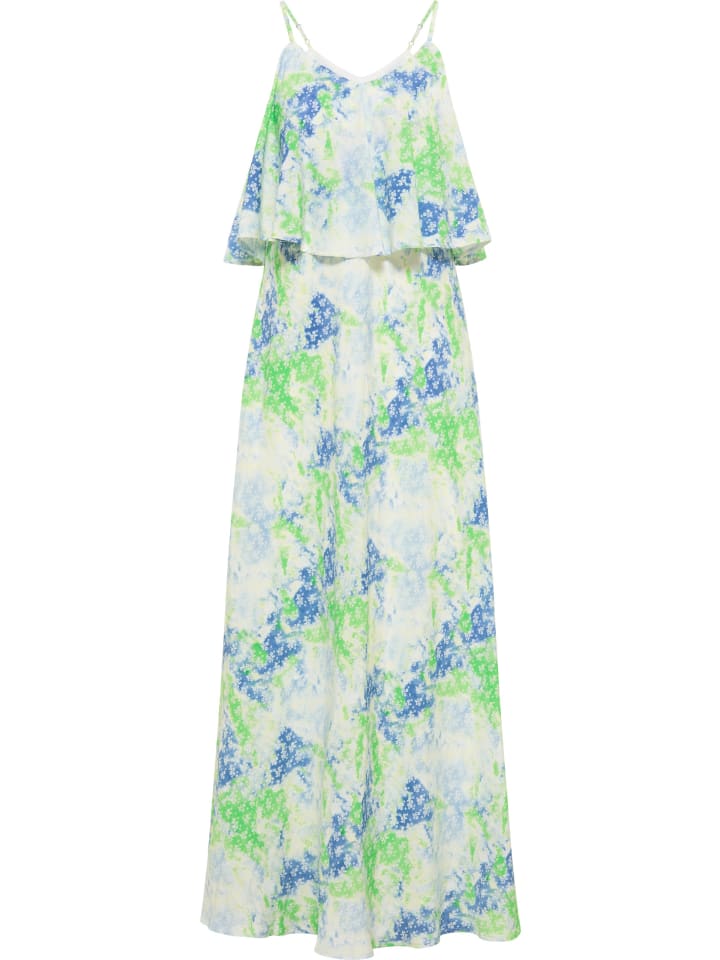 Damen Maxikleid in Blau Grün