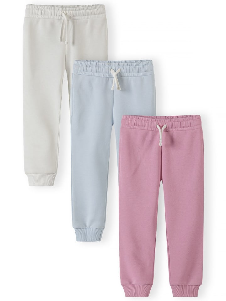 3-er Pack Jogger Pants 30FLEECE151 in hellblau