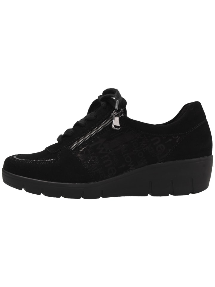 Komfort Schnürschuh in schwarz