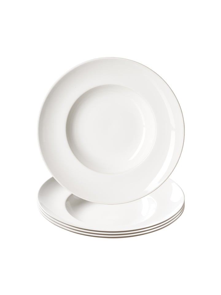 4er Set Pastateller Volos in Weiß ø 30,5 cm