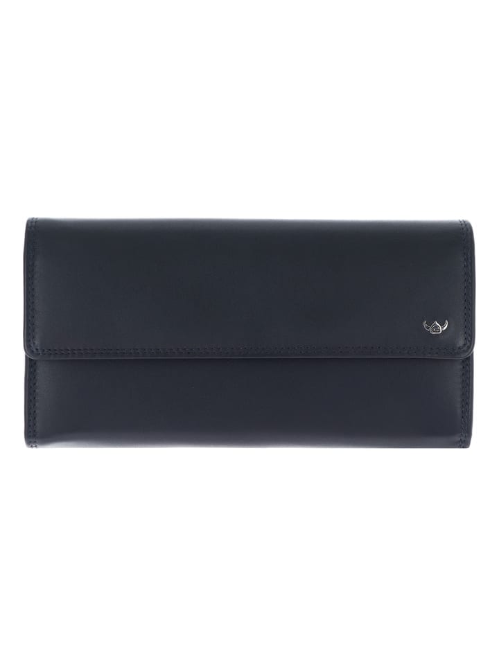 Polo Geldbörse RFID Leder 19,5 cm marineblau