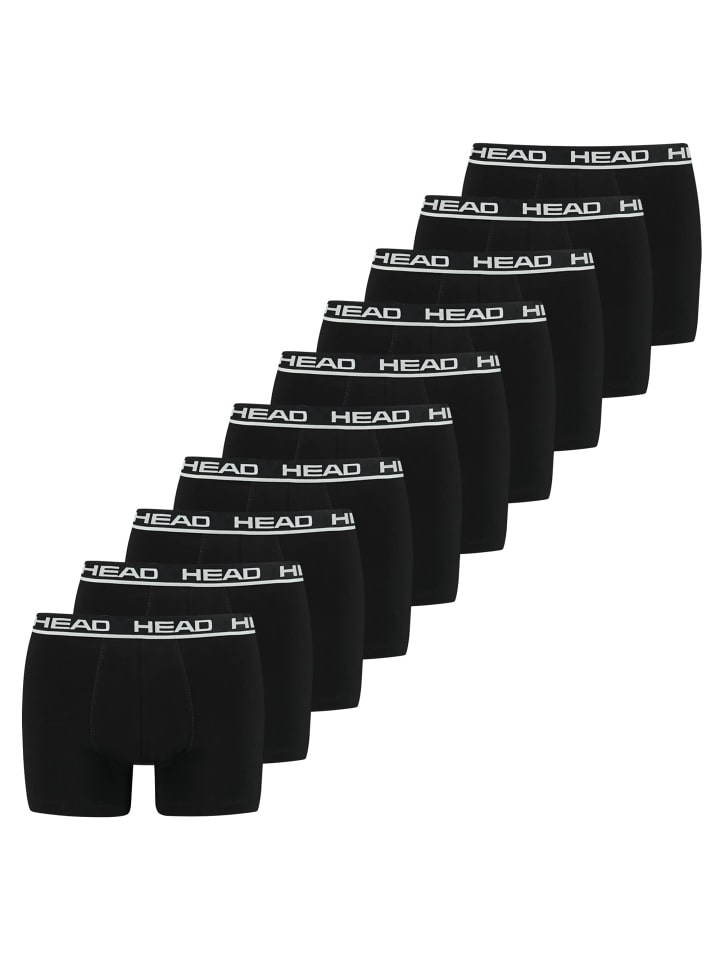 Boxershort 10er Pack in Schwarz