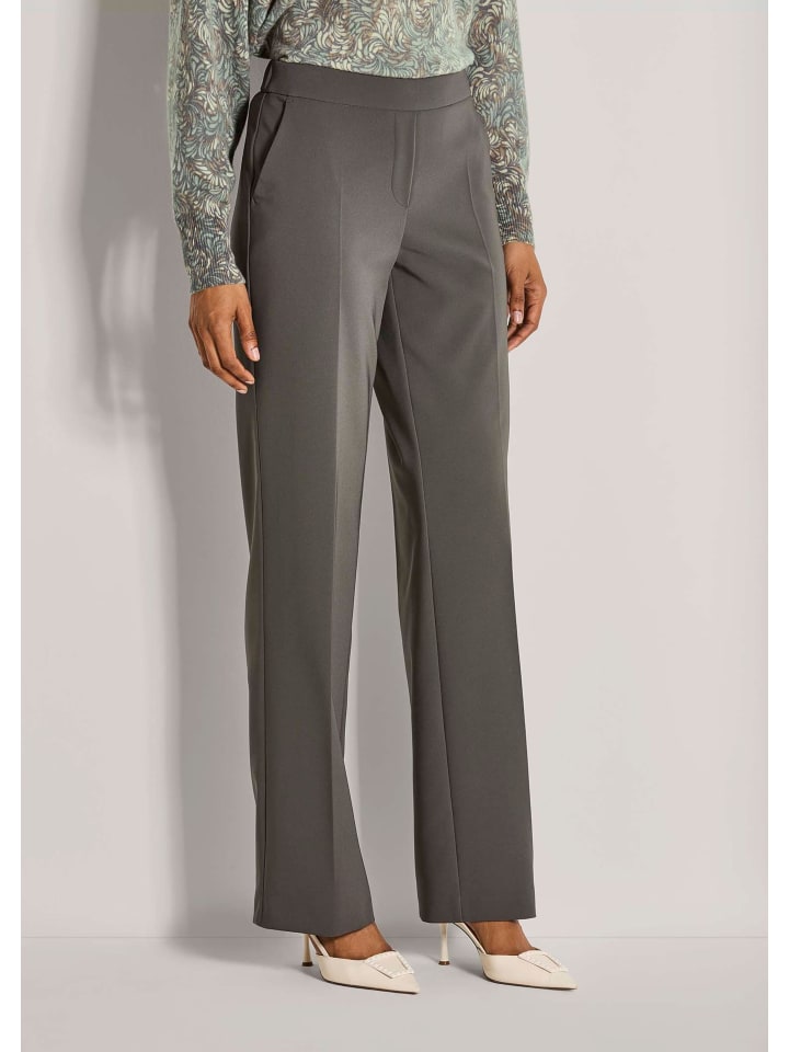Elegante Damenhose mit Bügelfalten in graphit