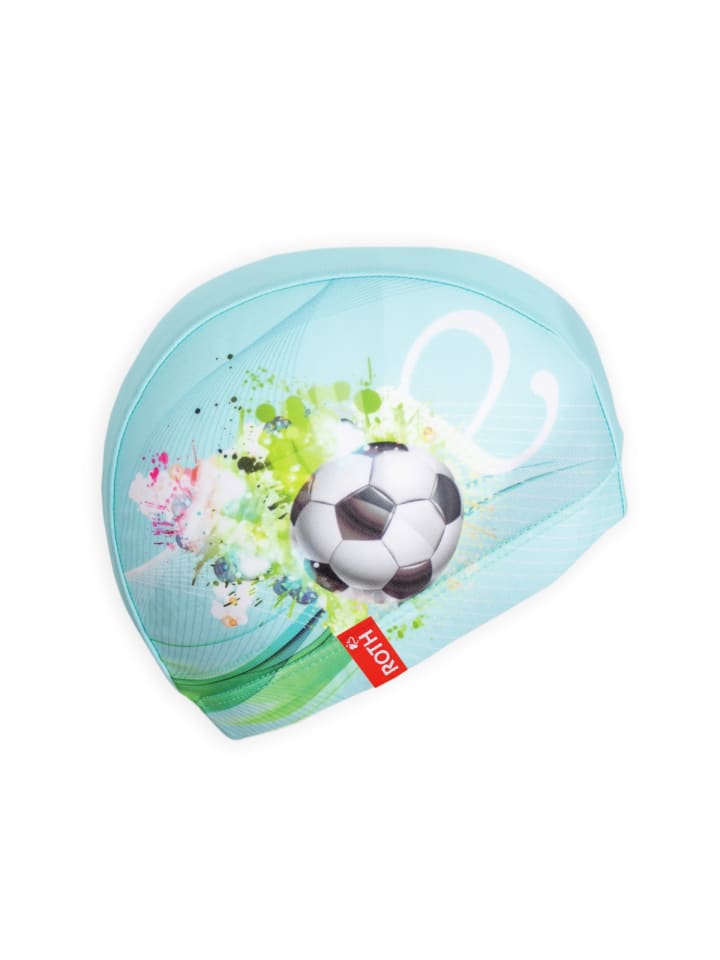 Kinder-Badekappe aus Stoff Fußballstar in Bunt