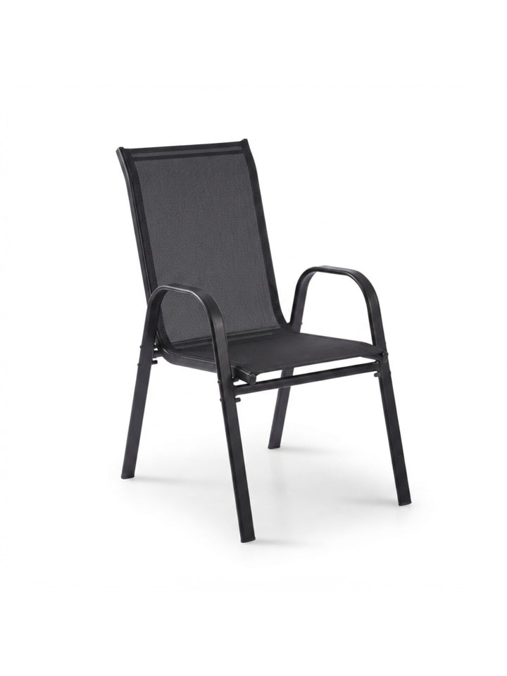 2 x Gartenstühle in Anthrazit - (B)56 x (H)90 x (T)65 cm