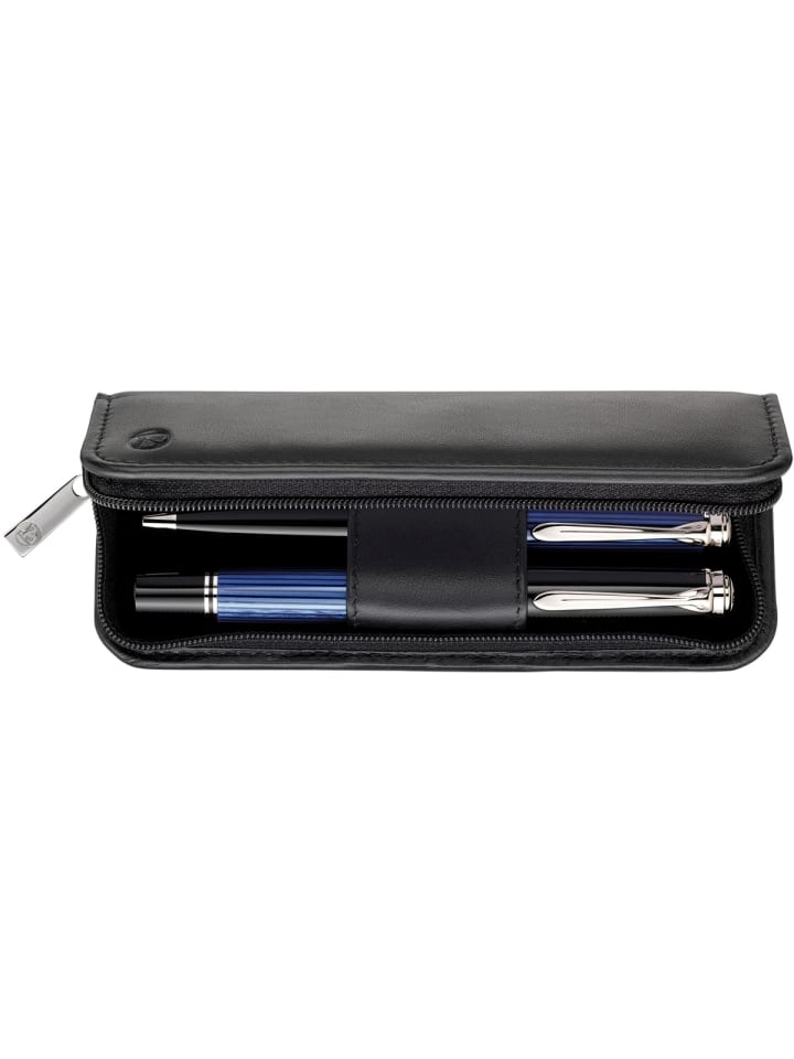 Schreibgeräte-Etui TGX2N Nappa-Leder für 2 Schreibgeräte schwarz