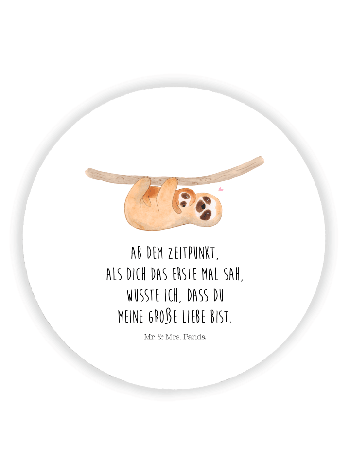 Kühlschrankmagnet Faultier Kind mit Spruch in Weiß