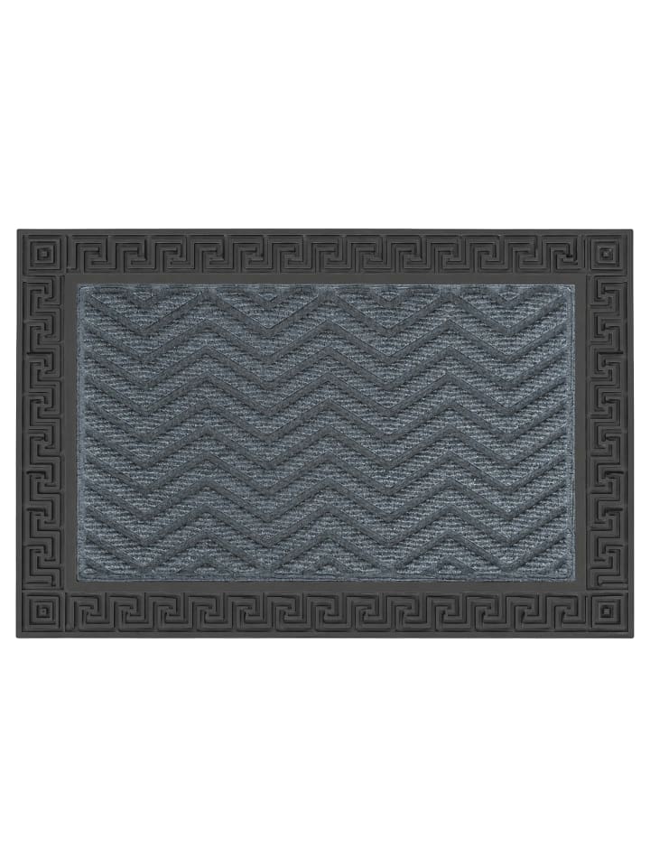Fußmatte "Zickzack" in Grau - 60 x 40 cm