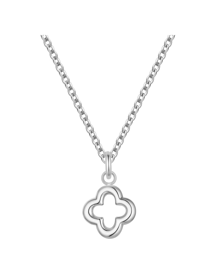 Kette Kleeblatt aus Edelstahl in silber in silber