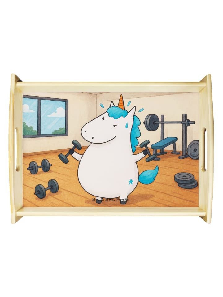 Tablett Einhorn Fitness Design ohne Spruch in Weiß